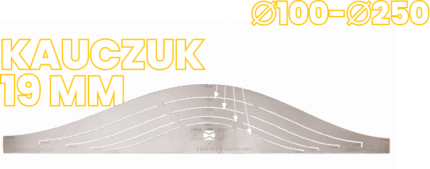 Szablon dla kauczuku 19mm (∅100, ∅125, ∅160, ∅200, ∅250)