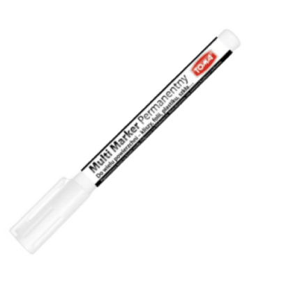 Biały marker transparentny wodoodprony